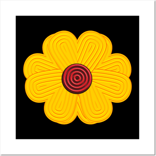 Golden Flower Posters and Art